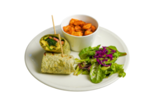 Eggs and vegetable wrap Eggs and vegetable wrap